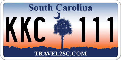 SC license plate KKC111