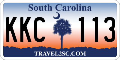 SC license plate KKC113