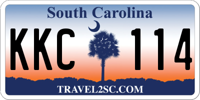 SC license plate KKC114