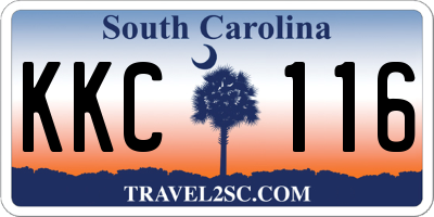 SC license plate KKC116