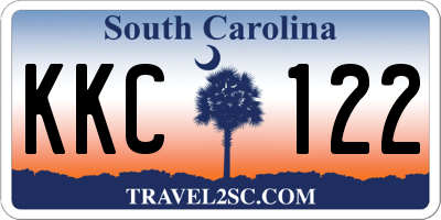 SC license plate KKC122