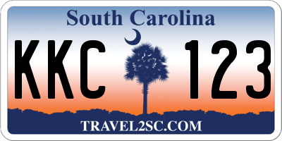 SC license plate KKC123