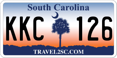 SC license plate KKC126