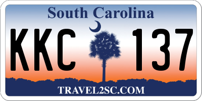 SC license plate KKC137