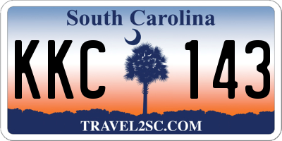 SC license plate KKC143