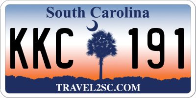 SC license plate KKC191