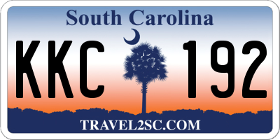 SC license plate KKC192