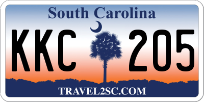 SC license plate KKC205