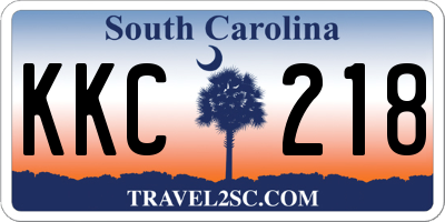 SC license plate KKC218
