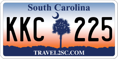 SC license plate KKC225