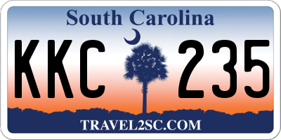 SC license plate KKC235