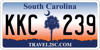 SC license plate KKC239