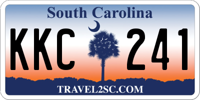 SC license plate KKC241