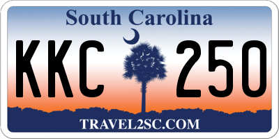 SC license plate KKC250