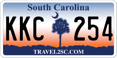 SC license plate KKC254