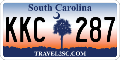 SC license plate KKC287