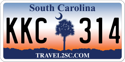 SC license plate KKC314