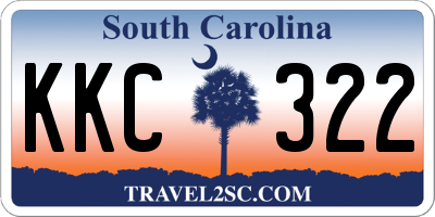 SC license plate KKC322