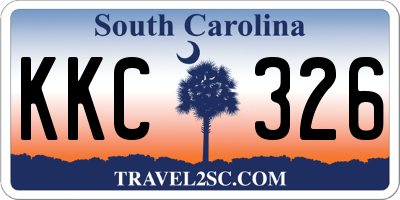 SC license plate KKC326