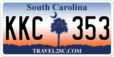 SC license plate KKC353