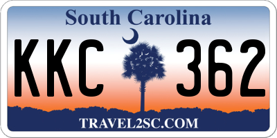 SC license plate KKC362