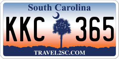 SC license plate KKC365