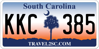SC license plate KKC385
