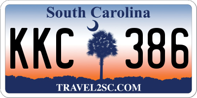 SC license plate KKC386
