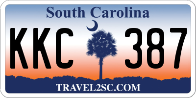SC license plate KKC387