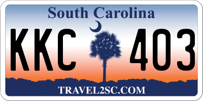 SC license plate KKC403