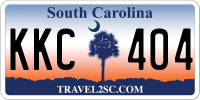 SC license plate KKC404