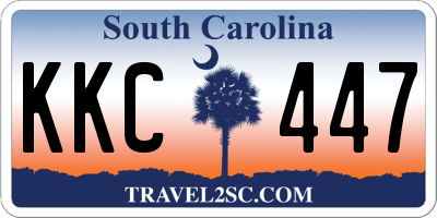 SC license plate KKC447