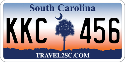 SC license plate KKC456
