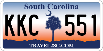 SC license plate KKC551