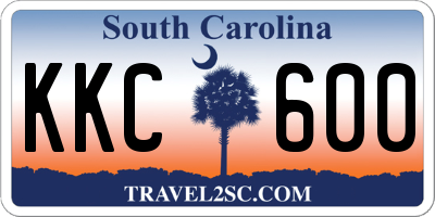 SC license plate KKC600