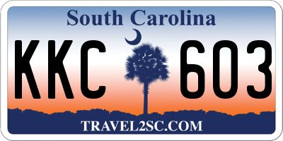 SC license plate KKC603