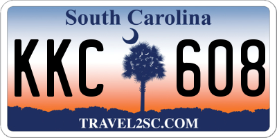 SC license plate KKC608