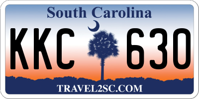 SC license plate KKC630