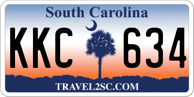 SC license plate KKC634