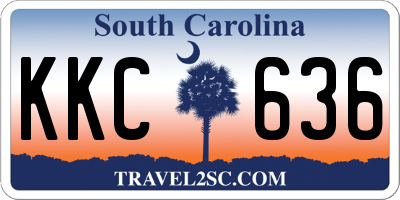 SC license plate KKC636