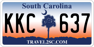 SC license plate KKC637