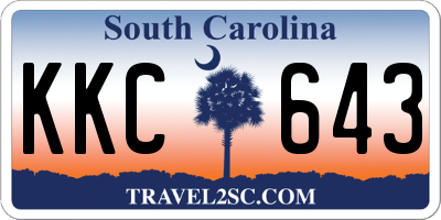 SC license plate KKC643