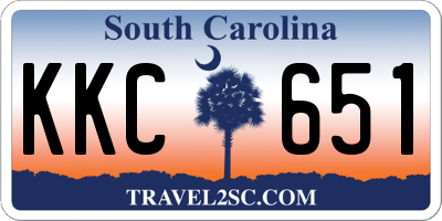 SC license plate KKC651