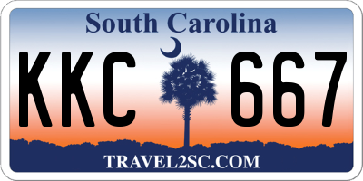 SC license plate KKC667