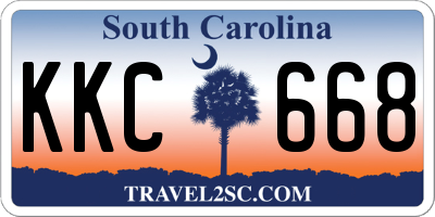SC license plate KKC668