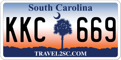 SC license plate KKC669