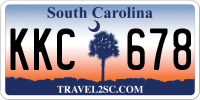 SC license plate KKC678
