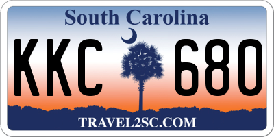 SC license plate KKC680
