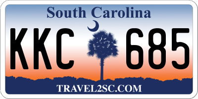 SC license plate KKC685