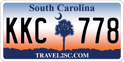 SC license plate KKC778